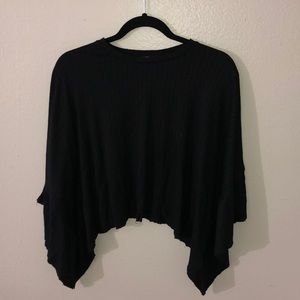 Zara black bat sleeve top size M